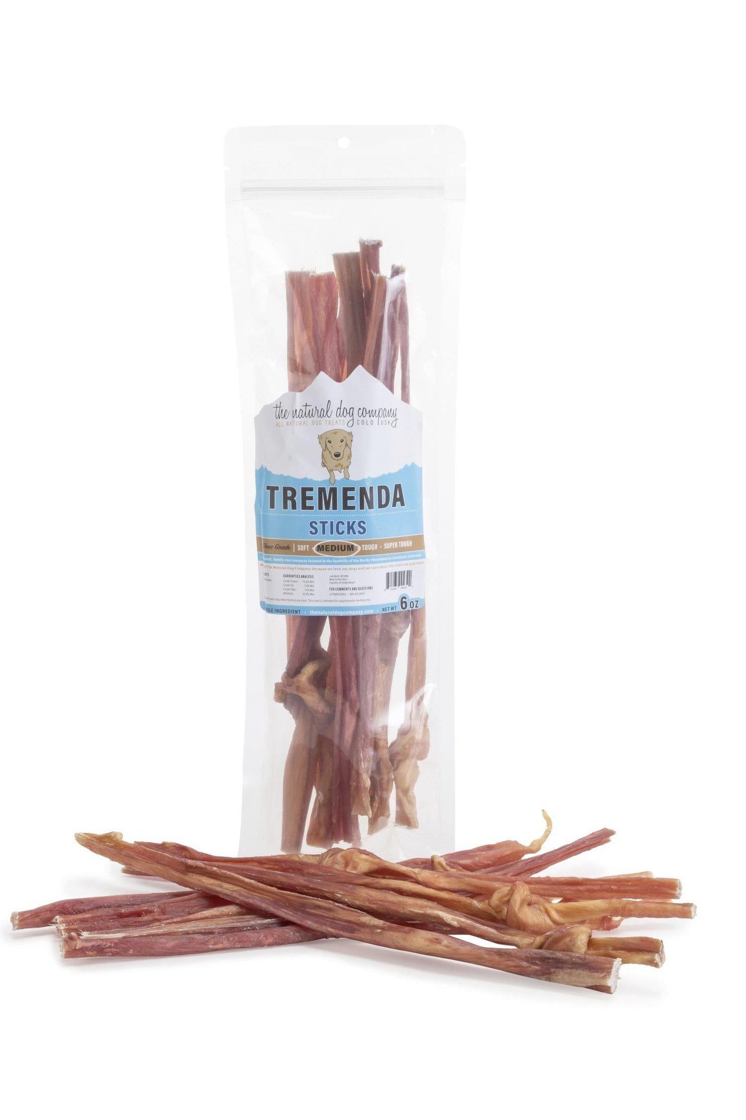 Natural Dog Co. Tremenda Sticks 12" Bagged Dog Chews
